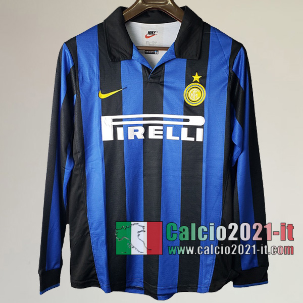 Calcio2021-It:Creare Prima Retro Maglia Calcio Inter Milan Manica Lunga 1997 1998