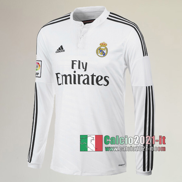 Calcio2021-It:Personalizzazione Prima Retro Maglia Calcio Real Madrid Manica Lunga 2014 2015