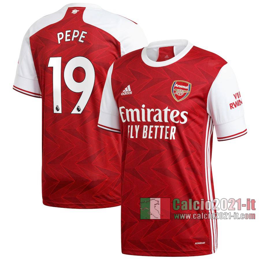 Le Nuove Prima Maglia Calcio Arsenal Uomo Pepe #19 2020-2021