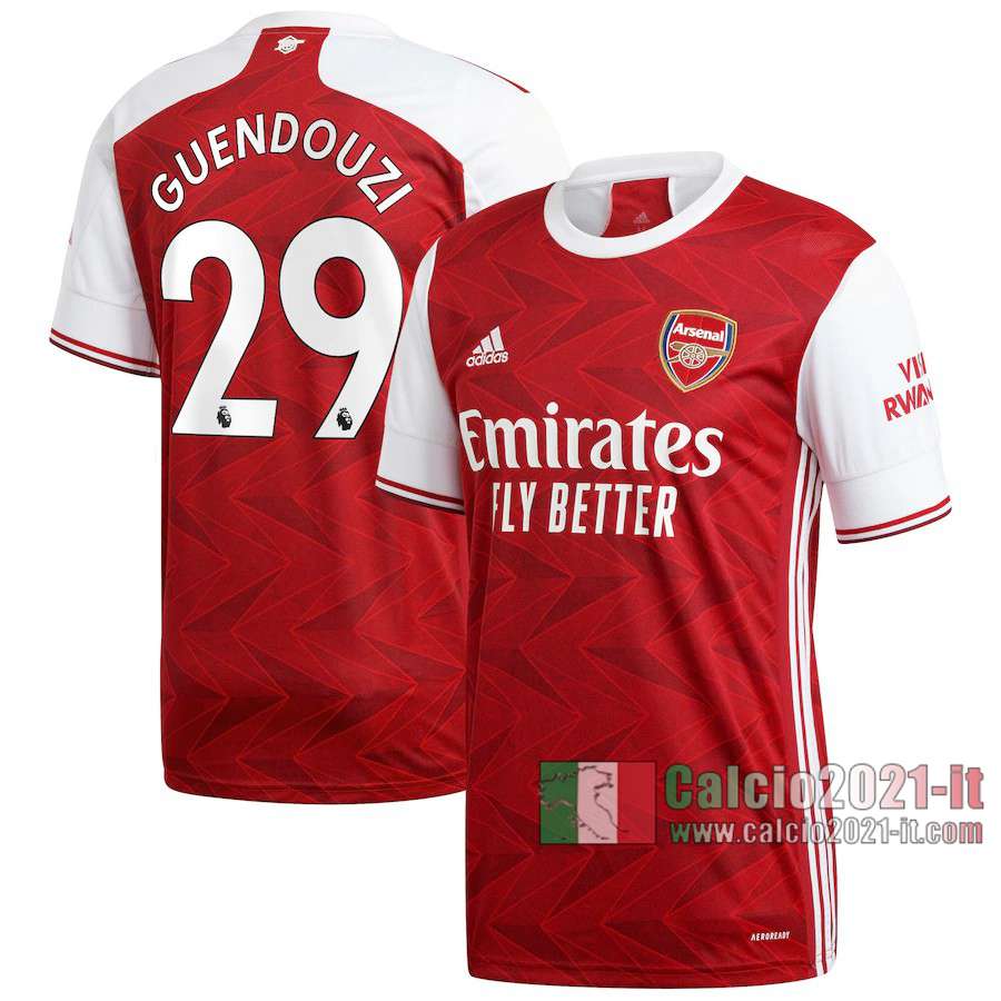 Le Nuove Prima Maglia Calcio Arsenal Uomo Guendouzi #29 2020-2021