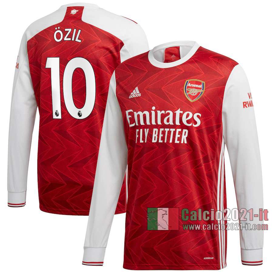 Le Nuove Prima Maglia Calcio Arsenal Uomo Manica Lunga Özil #10 2020-2021