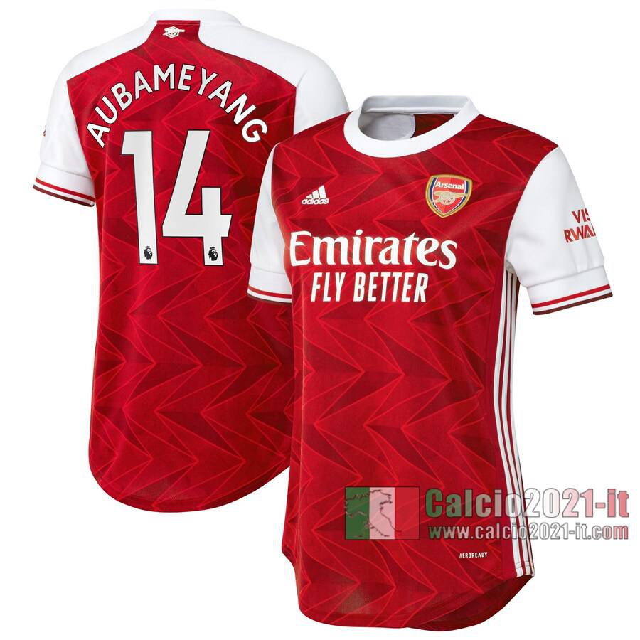 Le Nuove Prima Maglia Calcio Arsenal Donna Aubameyang #14 2020-2021