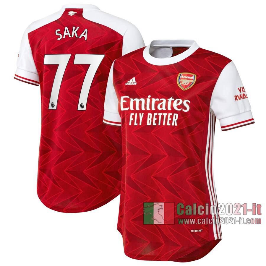 Le Nuove Prima Maglia Calcio Arsenal Donna Saka #77 2020-2021