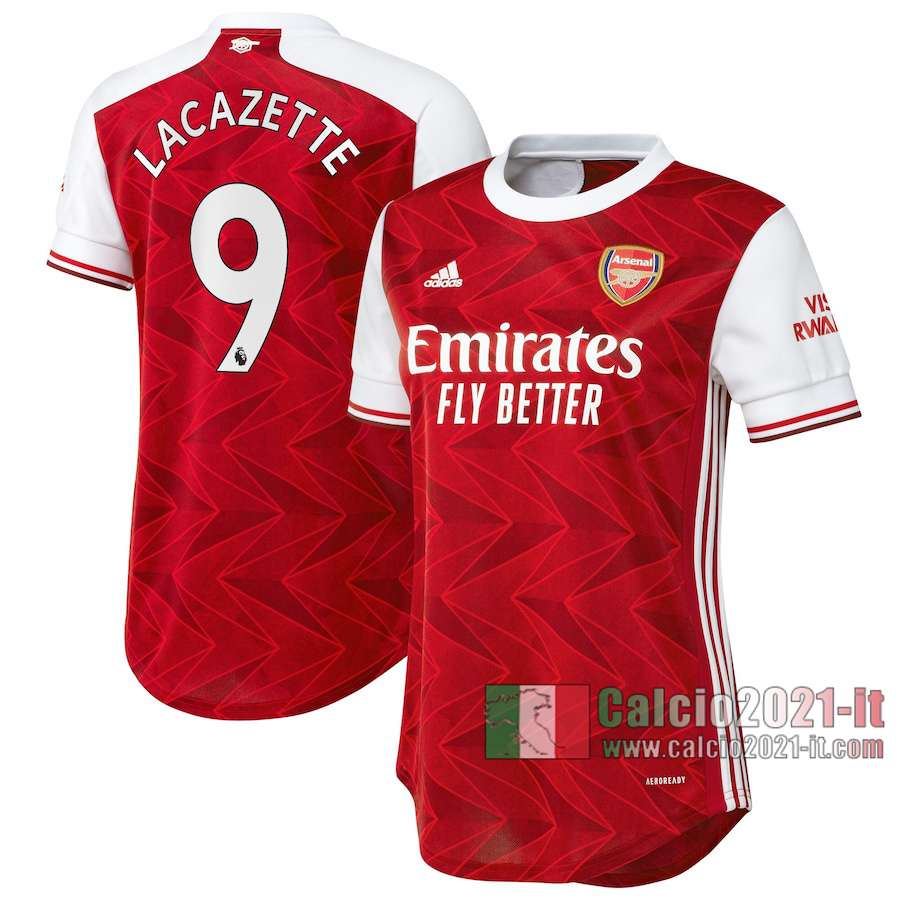 Le Nuove Prima Maglia Calcio Arsenal Donna Lacazette #9 2020-2021