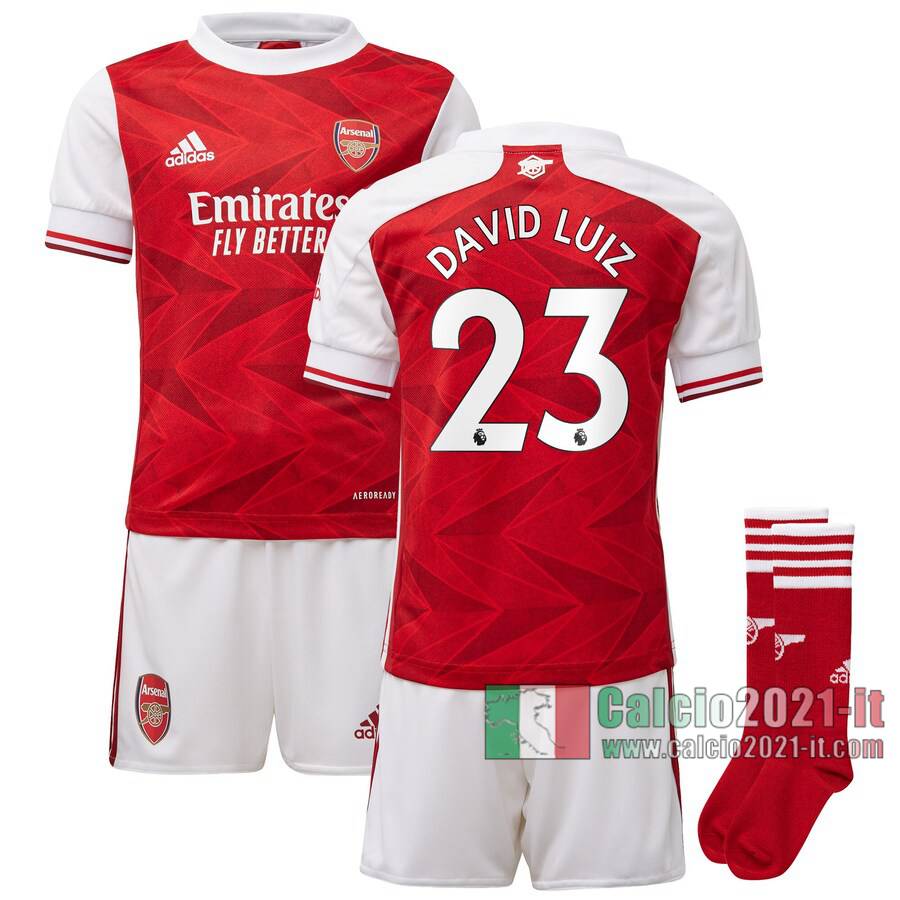 Le Nuove Prima Maglia Calcio Arsenal Bambino David Luiz 2#3 2020-2021