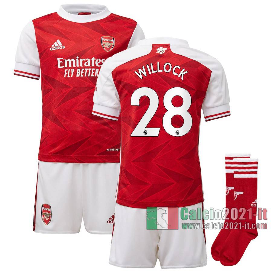 Le Nuove Prima Maglia Calcio Arsenal Bambino Willock #28 2020-2021