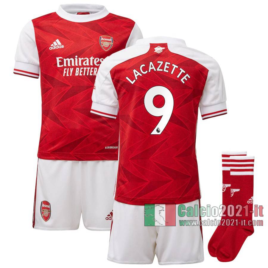 Le Nuove Prima Maglia Calcio Arsenal Bambino Lacazette #9 2020-2021