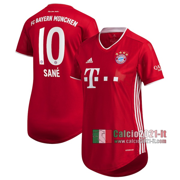 Calcio2021-It: Le Nuove Prima Maglie Calcio Bayern Munchen Leroy Sané #10 Donna 2020-2021