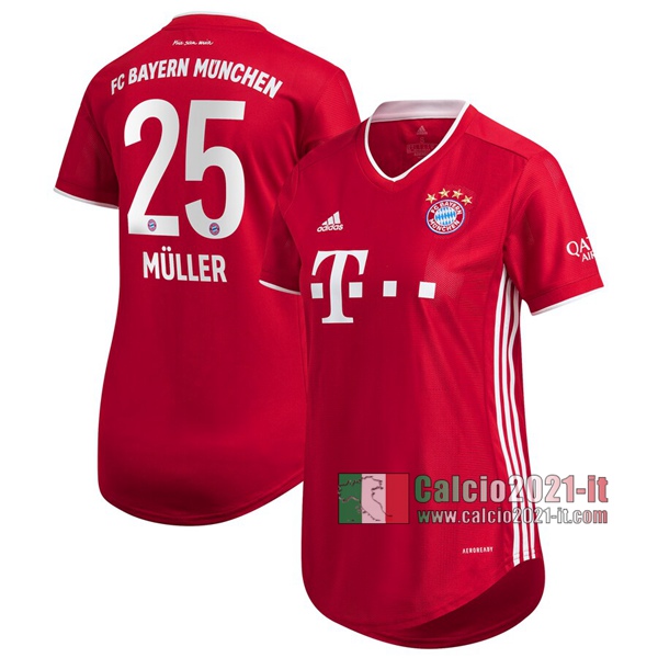 Calcio2021-It: La Nuova Prima Maglie Calcio Bayern Munchen Thomas Müller #25 Donna 2020-2021