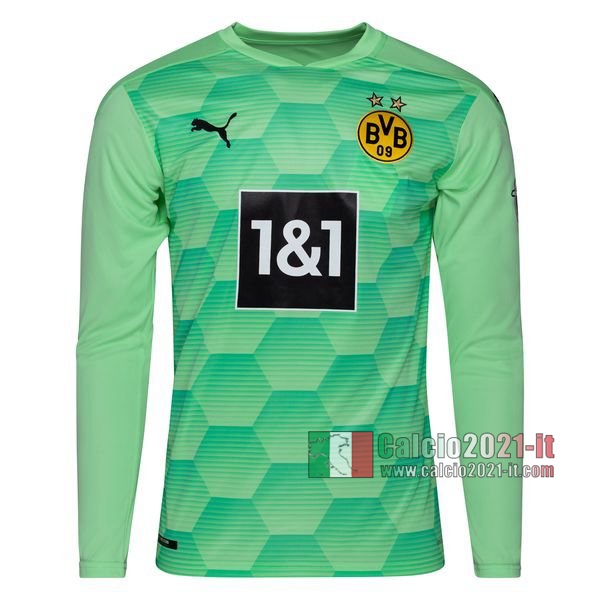 Calcio2021-It: La Nuove Maglia Calcio Borussia Dortmund Portiere Manica Lunga Verde 2020-2021 Personalizzazione
