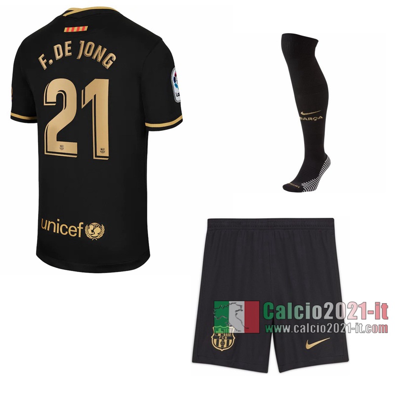 Le Nuove Seconda Maglia Calcio Barcellona Bambino Frenkie de Jong #21 2020-2021