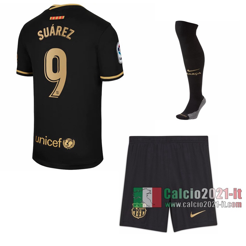 Le Nuove Seconda Maglia Calcio Barcellona Bambino Luis Suarez #9 2020-2021