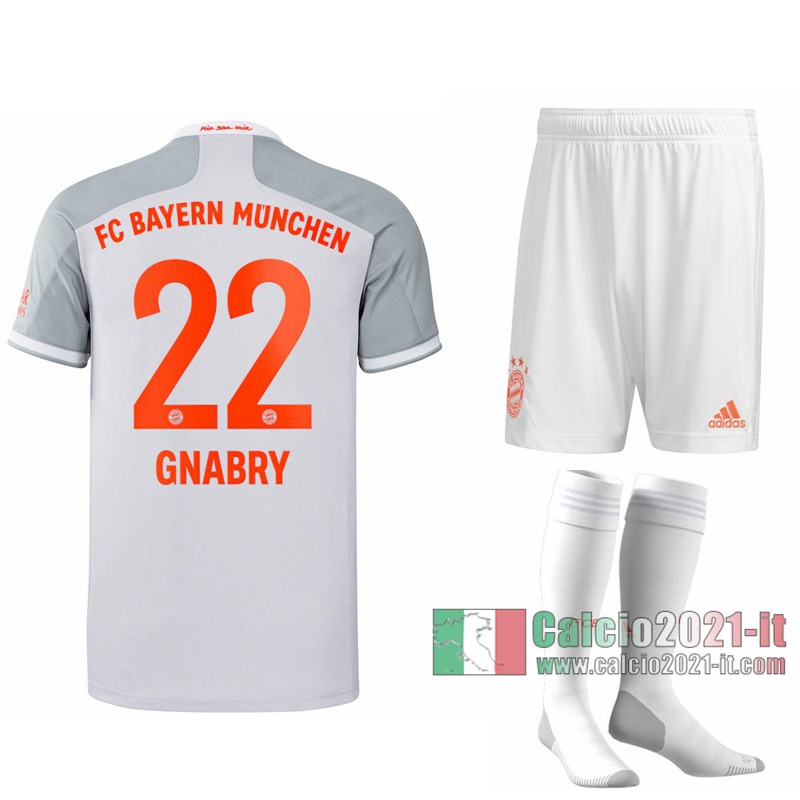 Le Nuove Seconda Maglia Calcio Bayern Monaco Bambino Serge Gnabry #22 2020-2021