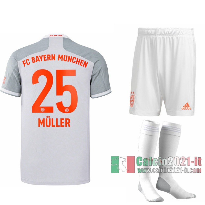 Le Nuove Seconda Maglia Calcio Bayern Monaco Bambino Thomas Muller #25 2020-2021