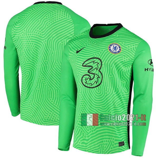 Calcio2021-It: La Nuove Maglia Calcio Chelsea Fc Portiere Manica Lunga 2020-2021 Personalizzazione