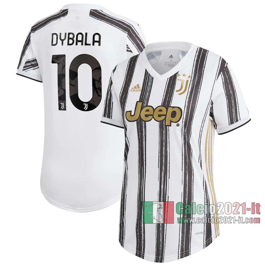 Le Nuove Prima Maglia Calcio Juventus Turin Donna Paulo Dybala #10 2020-2021