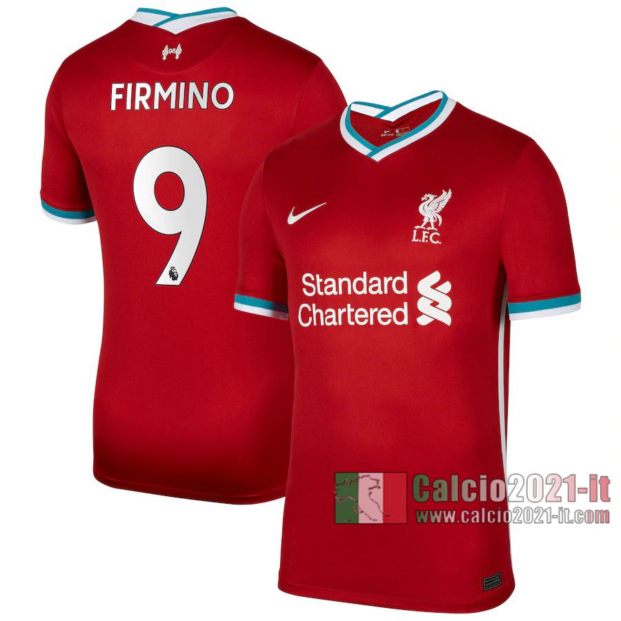 Le Nuove Prima Maglia Calcio Liverpool Uomo Roberto Firmino #9 2020-2021