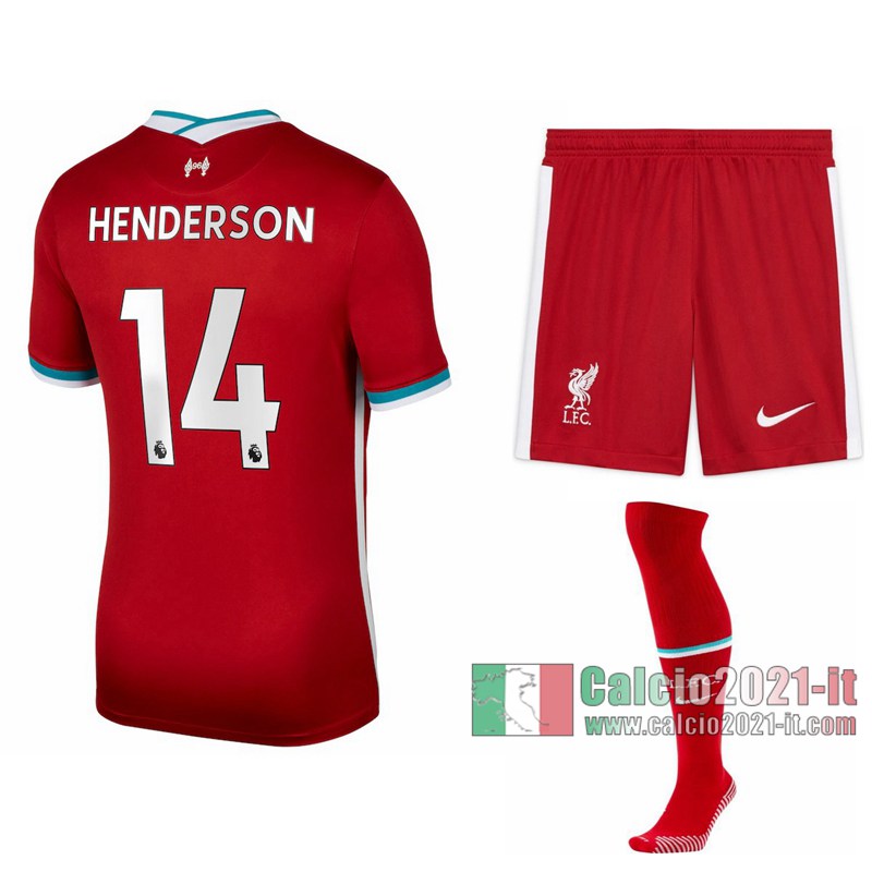 Le Nuove Prima Maglia Calcio Liverpool Bambino Jordan Henderson #14 2020-2021