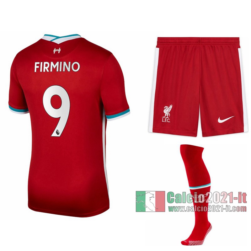 Le Nuove Prima Maglia Calcio Liverpool Bambino Roberto Firmino #9 2020-2021