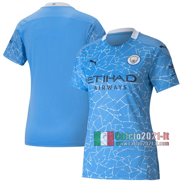Calcio2021-It: La Nuova Prima Maglie Calcio Manchester City Donna 2020-2021 Personalizzata