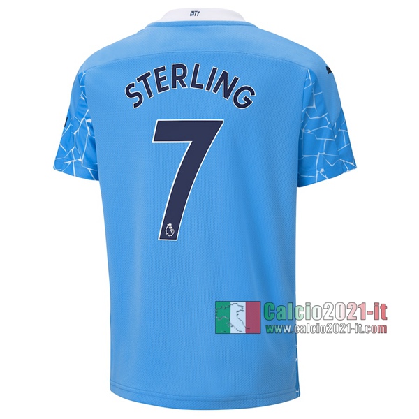 Calcio2021-It: Sito Nuova Prima Maglia Manchester City Raheem Sterling #7 Bambino 2020-2021