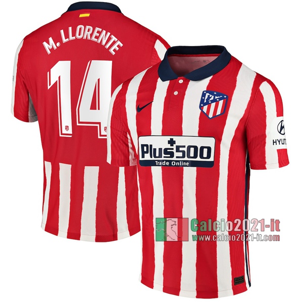 Calcio2021-It: Le Nuove Prima Maglia Calcio Atletico Madrid M. Llorente #14 2020-2021