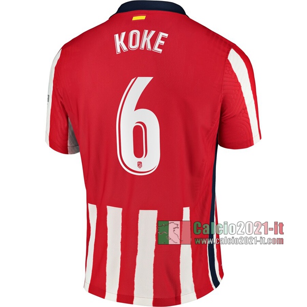 Calcio2021-It: Le Nuove Prima Maglie Calcio Atletico Madrid Koke #6 Donna 2020-2021