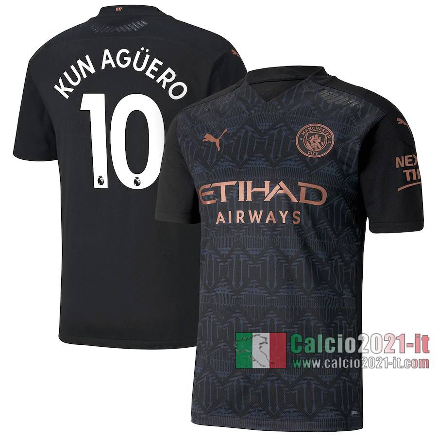 Le Nuove Seconda Maglia Calcio Manchester City Uomo Kun Agüero #10 2020-2021