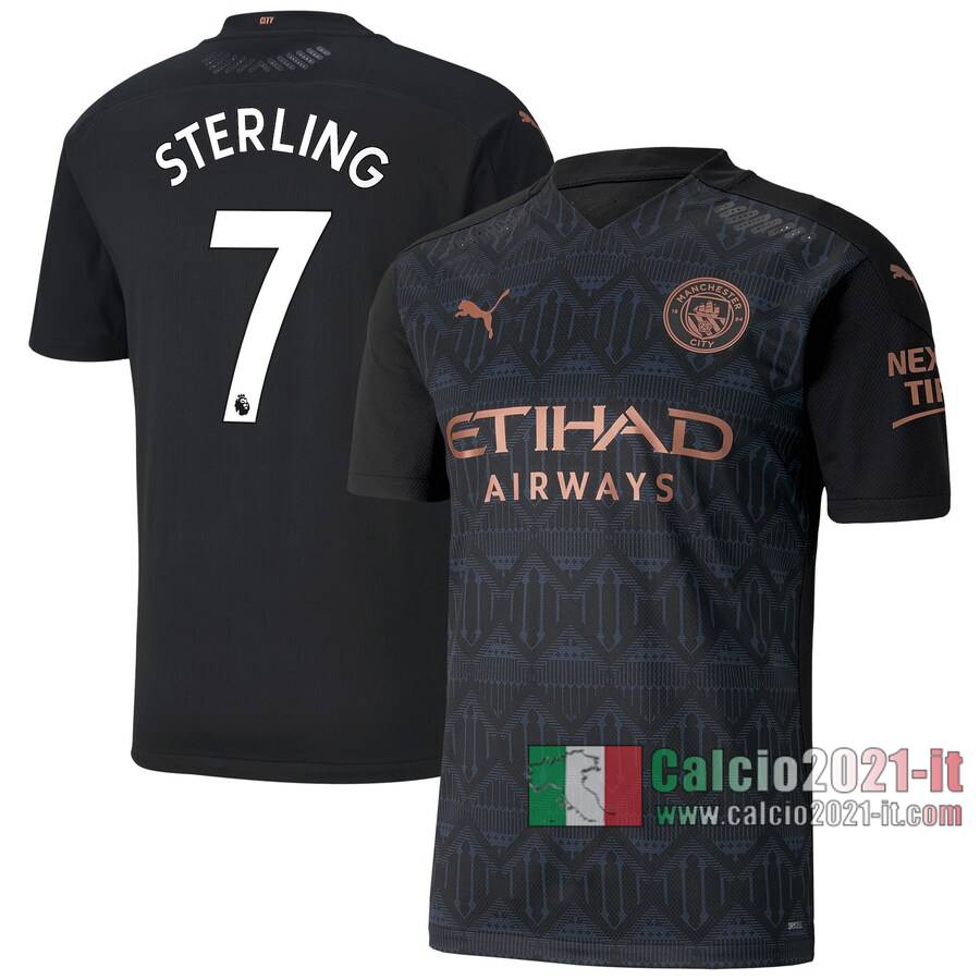 Le Nuove Seconda Maglia Calcio Manchester City Uomo Sterling #7 2020-2021