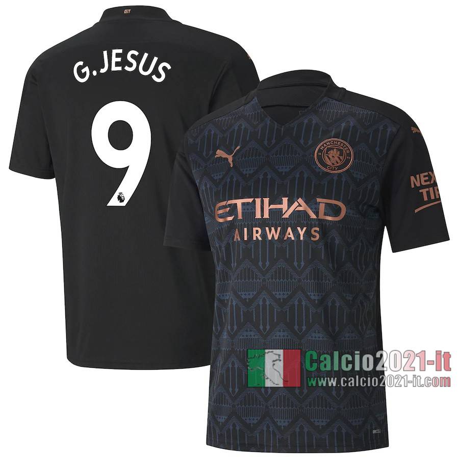 Le Nuove Seconda Maglia Calcio Manchester City Uomo G.Jesus #9 2020-2021