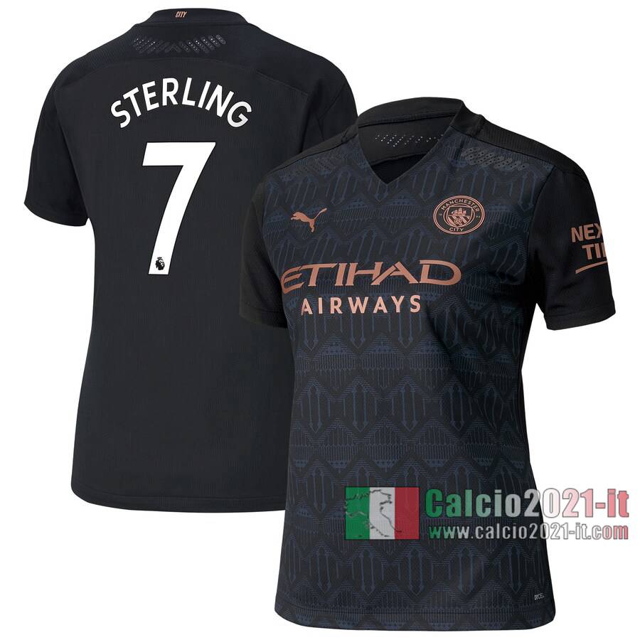 Le Nuove Seconda Maglia Calcio Manchester City Donna Sterling #7 2020-2021