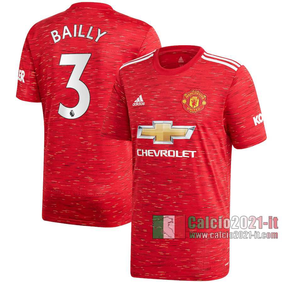Le Nuove Prima Maglia Calcio Manchester United Uomo Eric Bailly #3 2020-2021