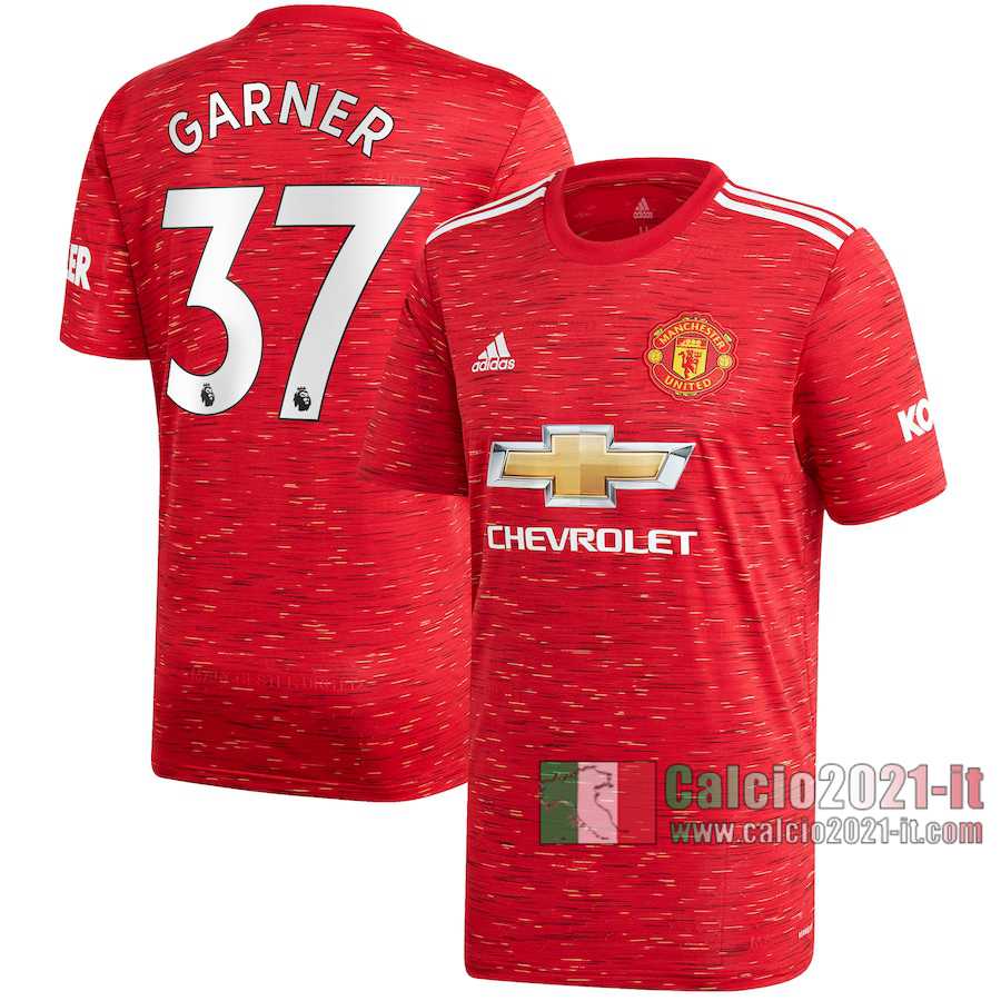 Le Nuove Prima Maglia Calcio Manchester United Uomo James Garner #37 2020-2021