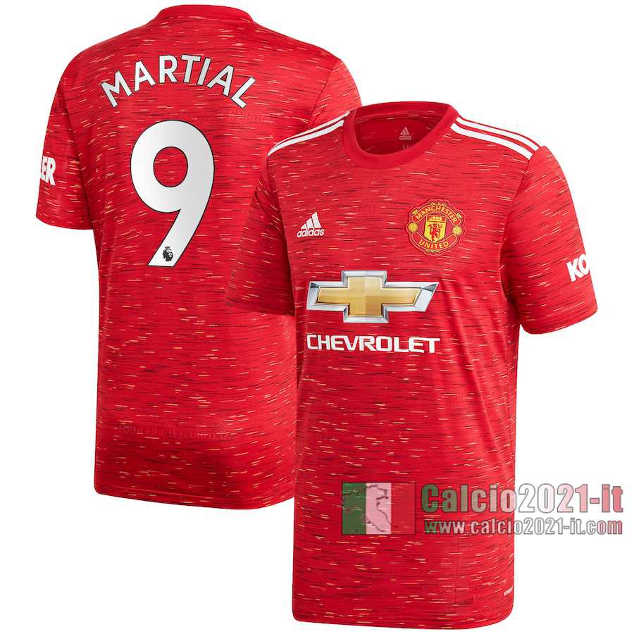 Le Nuove Prima Maglia Calcio Manchester United Uomo Anthony Martial #9 2020-2021