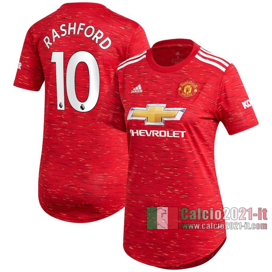 Le Nuove Prima Maglia Calcio Manchester United Donna Marcus Rashford #10 2020-2021