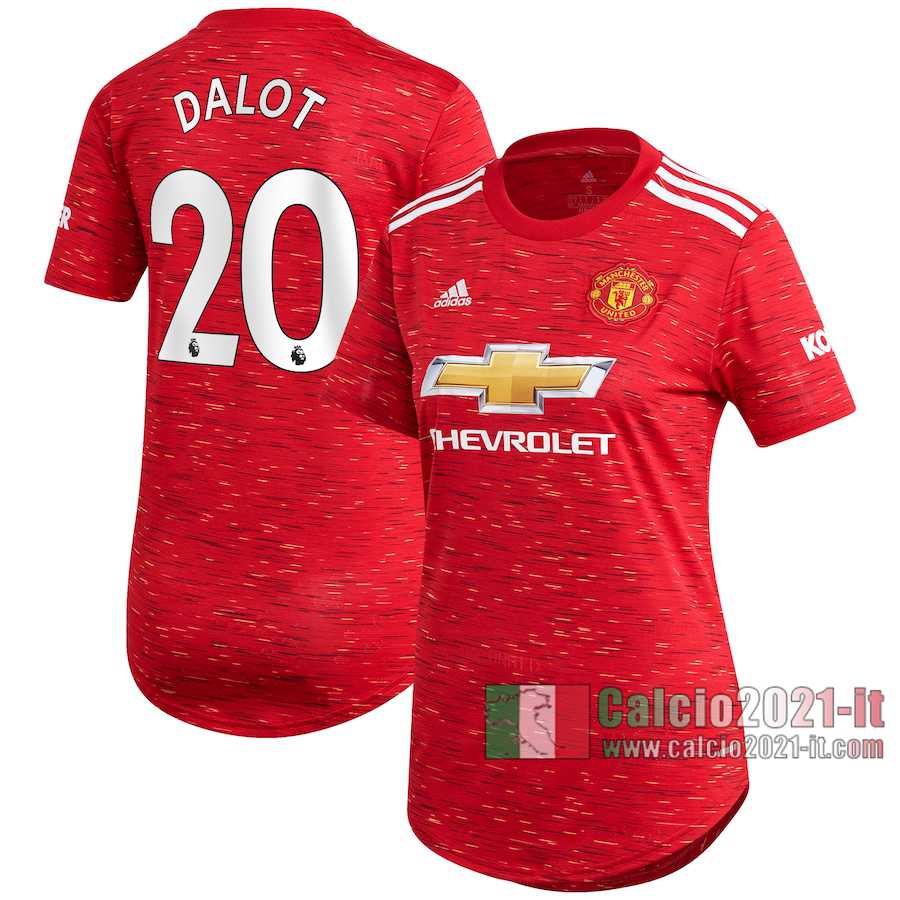 Le Nuove Prima Maglia Calcio Manchester United Donna Diogo Dalot #20 2020-2021