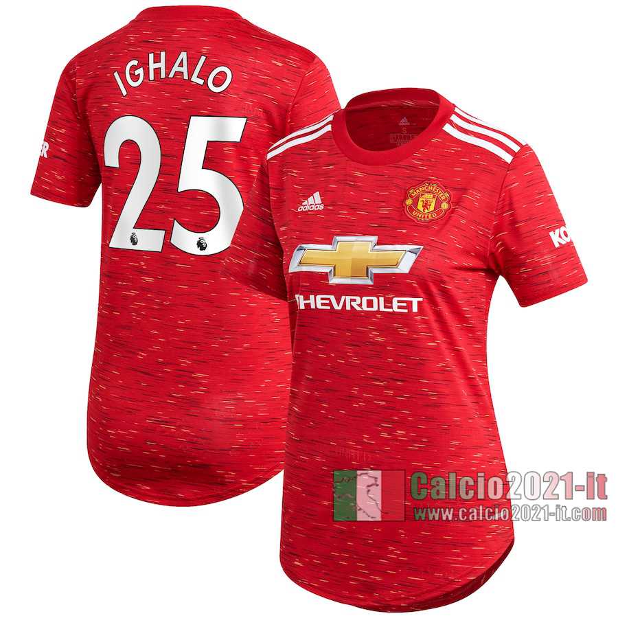 Le Nuove Prima Maglia Calcio Manchester United Donna Odion Ighalo #25 2020-2021