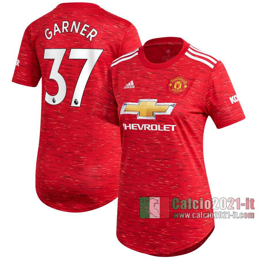 Le Nuove Prima Maglia Calcio Manchester United Donna James Garner #37 2020-2021