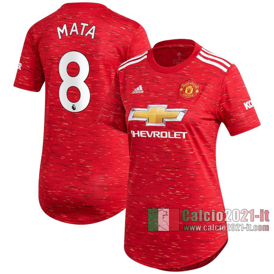 Le Nuove Prima Maglia Calcio Manchester United Donna Juan Mata #8 2020-2021