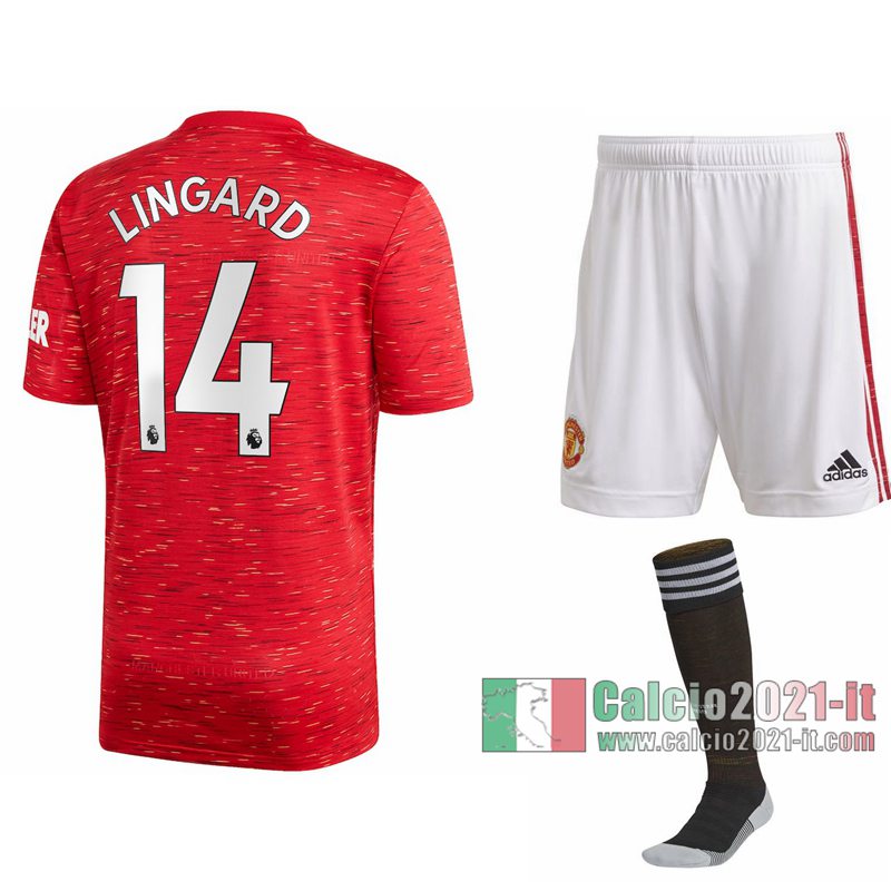 Le Nuove Prima Maglia Calcio Manchester United Bambino Jesse Lingard #14 2020-2021