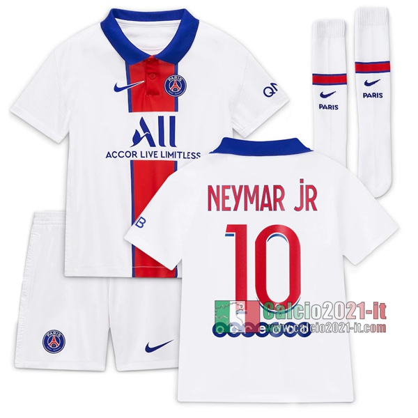 Calcio2021-It: Le Nuove Seconda Maglia Psg Paris Saint Germain Neymar Jr #10 Bambino 2020-2021