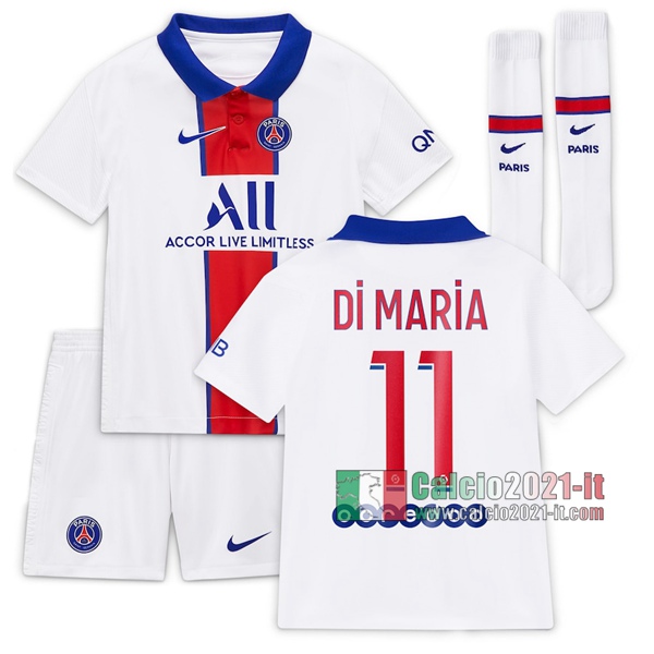 Calcio2021-It: La Nuova Seconda Maglia Psg Paris Saint Germain Di María #11 Bambino 2020-2021