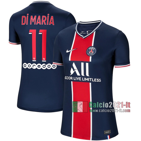 Calcio2021-It: La Nuova Prima Maglie Calcio Psg Paris Saint Germain Di María #11 Donna 2020-2021