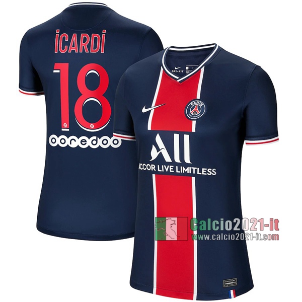 Calcio2021-It: La Nuove Prima Maglie Calcio Psg Paris Saint Germain Neymar Icardi #18 Donna 2020-2021