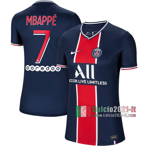Calcio2021-It: Sito Nuova Prima Maglie Calcio Psg Paris Saint Germain Mbappé #7 Donna 2020-2021