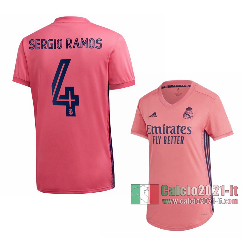 Le Nuove Seconda Maglia Calcio Real Madrid Donna Sergio Ramos #4 2020-2021