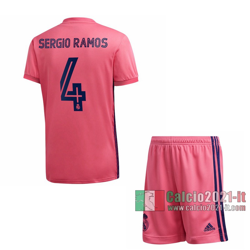 Le Nuove Seconda Maglia Calcio Real Madrid Bambino Sergio Ramos #4 2020-2021