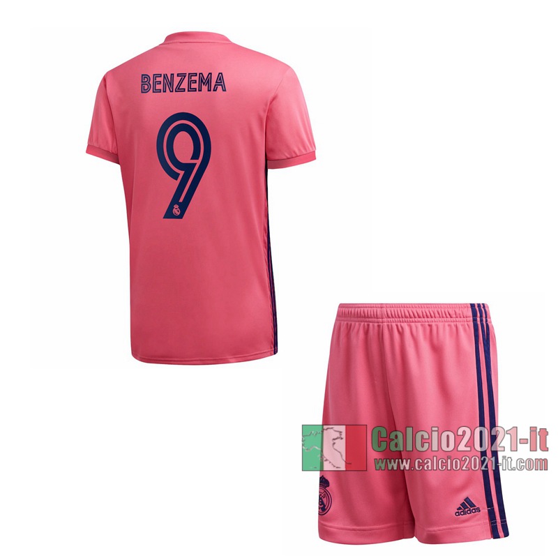 Le Nuove Seconda Maglia Calcio Real Madrid Bambino Karim Benzema #9 2020-2021