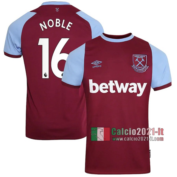 Calcio2021-It: La Nuove Prima Maglia Calcio West Ham United Noble #16 2020-2021