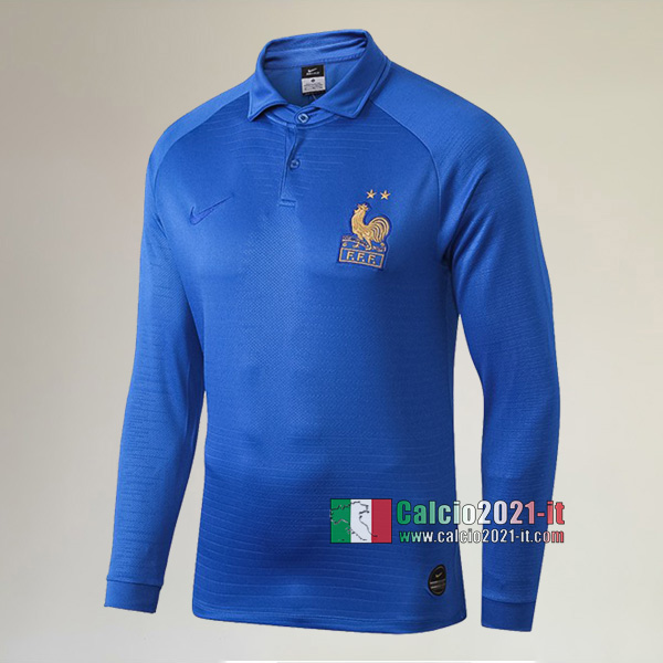 Track Top| Nuova Del Francia Commemorativo 100Eme Felpa Sportswear Azzurra Retro 2019-2020